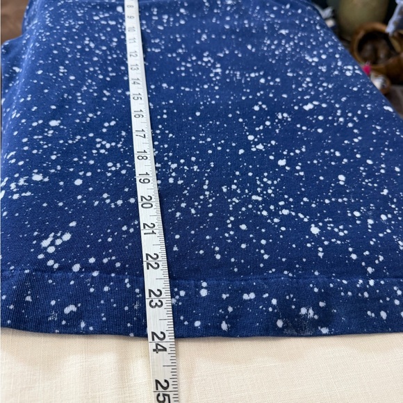 Anthropologie Maeve Navy & White Splatter Sweatshirt, XL, Wide Sleeves, Cropped. - Picture 13 of 13